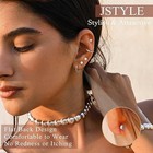Hypoallergenic Flat Back Stud Earrings For Women Men Surgical Stainless Steel Ea