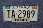 1969 1970 Tennessee License Plate - Franklin County
