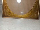Vtg Bronze Metal Picture Frame Ornate Embossed Oval Mat Filigree Hallmark 1983