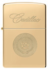 Zippo Windproof Sold Brass Lighter With Cadillac Logo  46784  New In Box
