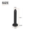  10x1-1 4  Black Screws - 25pack - 304 Stainless Steel Pan Head Phillips Screw