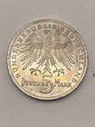 German West 1955-f Silver 5 Marks Schiller