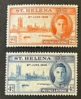 Travelstamps  1946 St  Helena Stamps Scott  128-129 - Kgvi Peace Issue - Moglh