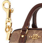     coach Mini Rowan Bag Charm Keychain - Cx068 Tan Brown Canvas leather - Nwt