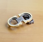 Ferragamo Men s Golden grey Belt Buckle For 1 38in w Leather Belts