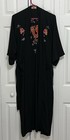 Vintage Silver Lake Embroidered Robe Kimono Size Large Chinese Golden Dragon