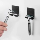 Bathroom Stainless Steel Razor Holder Punch Free Wall Mounted Shaver Storage Rac