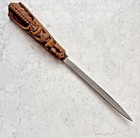 Vintage Lono Hapa Wood Coco Joes Hawaii Tiki Letter Opener stainless Steel Blade
