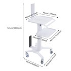 Adjustable Height Rolling Desk Computer Cart Mobile Pc Laptop Workstation Table