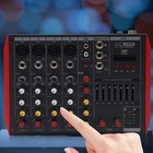 Pro 6 Channel Bluetooth Studio Audio Mixer Live Sound Mixing Console W usb 110v