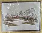 Bucilla Needlecraft Kit Country Stream  2559 Country Red Farmhouse Barn New