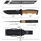 9 Inch Survival Hunting Knife With Sheath Fixed Blade Tactical Knife For Camping