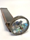 Vtg Artist Signed Barkschat 1985 Stained Leaded Glass Kaleidoscope 9 1 2   