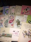90 Vintage Used Greeting Cards   Tags Birthday Christmas Etc Estate Find