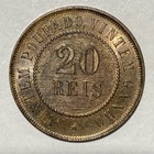 Brazil 1889 20 Reis Coin