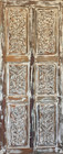 Rustic Carved Wood Door With Metal Studs Hinged Or Sliding Barn Door 84