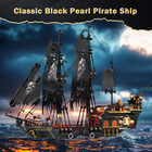 Pirate Ship Building Toys With Lights  Pearl Pirate Ship Model Boat Kit 40002  B