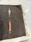 Vtg Gray Woven Wool Tapestry 20x38 5    Southwest Rug Eagle Thunderbird Dresser