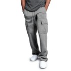 Men s Cargo Pants Loose Drawstring Sweatpants With Pockets Sports Straight Trous