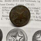 Civil War Confederate Texas State Seal Coat Button Ucv Veterans Free Shipping
