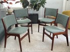 Erik Buch Model 89 Dining Chairs  Set Of 4     Danish Rosewood Newly Reupholstered