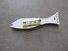 Wood Handcarved Fish Pin Brooch Trout 1998 Signed By Artist  Folk Art Craft