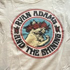 Ryan Adams Band Tee Women Cream Graphic T Shirt Roses Short Sleeve Top