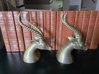 Brass Bookends Antelope