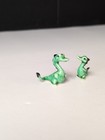 Pair Hagen Renaker Green Baby Dragon Miniature Ceramic Figurine Puff The Magic