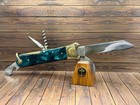Rare Vintage Hunting Folding Multitul Knife Ussr Davydkovo Zarya