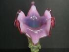 Antique Uranium Glass Vase Cranberry Vaseline European Floral Design 9 44 Inch