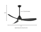 Home Decorators Levanto 52 In  Integrated Led Indoor outdoor Black Ceiling Fan