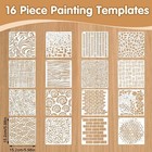 16pcs Layering Stencils For Painting  6 x6  Crafts  Mixed    