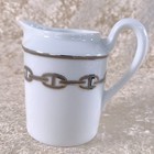 Hermes Paris Creamer Milk Pot Chaine D ancre Platinum Porcelain Tableware