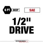 Milwaukee Tool 49-66-6817 15 Pc  Shockwave Impact Duty 1 2 In  Drive Sae Deep