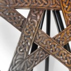 Large Wicca  Paganism Altar Hand Carved Wooden Pentagram Pentacle  16 Inch