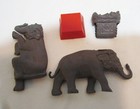 Marx 1950 s Super Circus Playset Performing Elephant Pair W  Saddle   Stand Vtg
