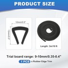  3 8  Rubber Edge Trim  10 Ft Flexible U Channel Edge 10ft X 0 4  X 0 5  X 0 5 
