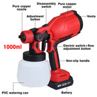 High Pressure Cordless Paint Sprayer Electric Airless Hvlp Spray Gun 48v Battery