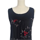 Vintage Y2k Lily Womens Dress Medium Black Mesh Embroidered Sequined Whimsigoth