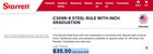 Starrett No c306r-6 6 Inch Long Full Flexible Steel Rule W inch Grad  Usa           