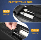Pool Cue Case 2x2 Pool Stick Case Holds 2 Sticks W 2 Accessory Zipper Pockets