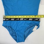 Nike Girls Logo Tape Crossback Midkini Top Bottom 2 Piece Turquoise Sz Xl Read