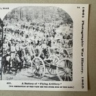 Vintage 1978 Civil War Stereoview Reproduction Flying Artillery Card