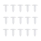 License Plate Holes Cover Clips 8mm Car Bumper Plug Push Clip   15pcs White