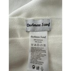 Ivory Cashmere Blend Scarf Shawl Wrap 68x28 Fringe Soft Winter New Without Tags