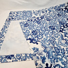 Ralph Lauren Tamarind Bird 16x40 Window Valance Rod Pocket Lined Porcelain Blue