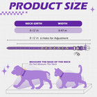 Leather Cat Collar For Girl Boy- Adjustable Pet Collar With Safety Elastic Belt 