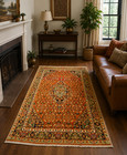 Natural Wool Old Oriental Rugs hand Woven knotted Size Approximately 3 9     6 