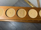 Vintage Wood Thimble Holder Display Rack Collectibles Shelf Wall Hanging A